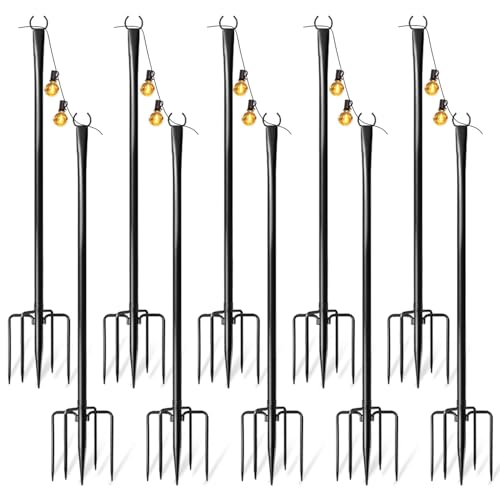 10 Pack String Light Poles for Outside (10 Count)