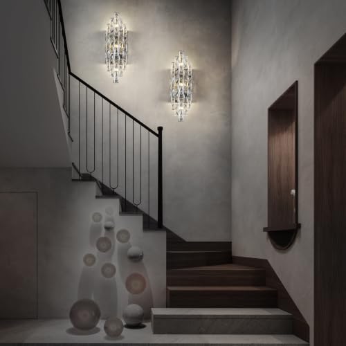 Crystal Chrome Wall Sconces (35.274 Ounce)