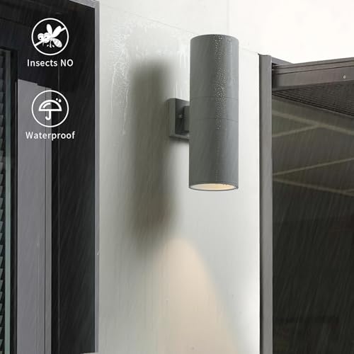 18" Modern Outdoor Porch Light in 2 Lights (2 Count)
