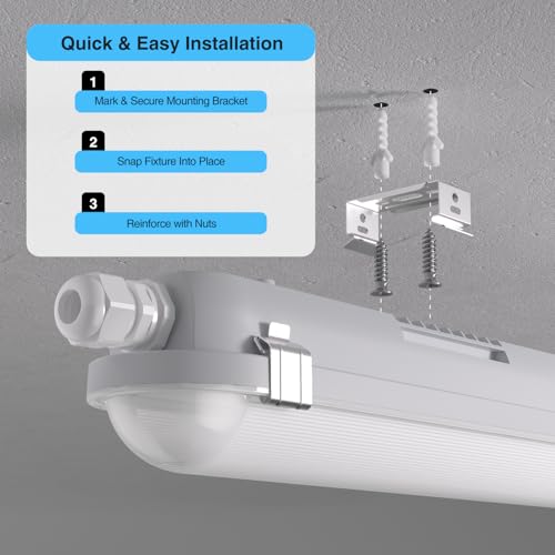 4FT LED Vapor Tight Light Fixture 4Pack (4FT-4Pack)