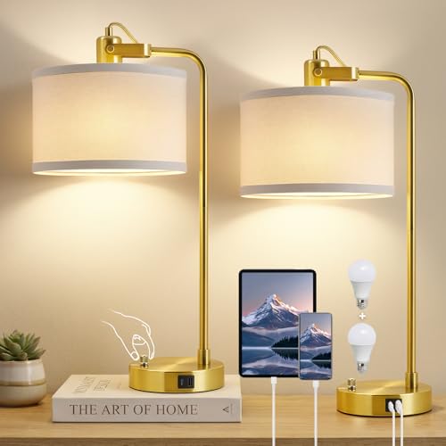 Gold Table Lamp Set of 2