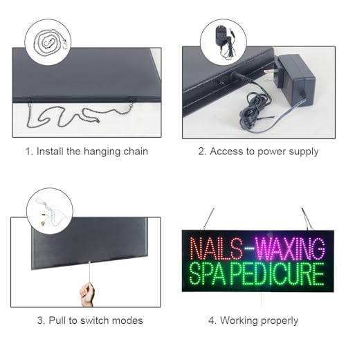Nails Waxing Spa Pedicure Sign