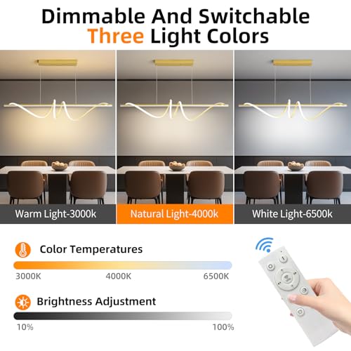 Modern LED Gold Pendant Light