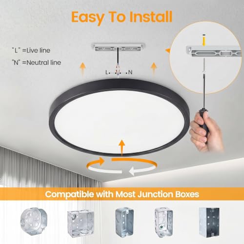 8 Pack 10" LED Ceiling Light Fixture (8 Count)