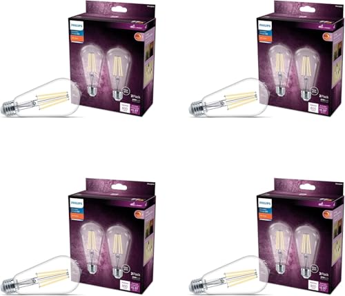 75W ST19 8 Pack Vintage Edison Spiral Soft White (8 Count)