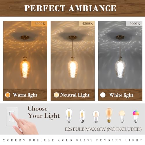 Amber Glass Pendant Lights Kitchen Island