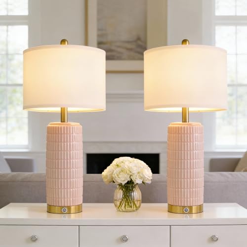 25'' Table Lamps Set of 2 for Bedroom with 3 (2 Count)