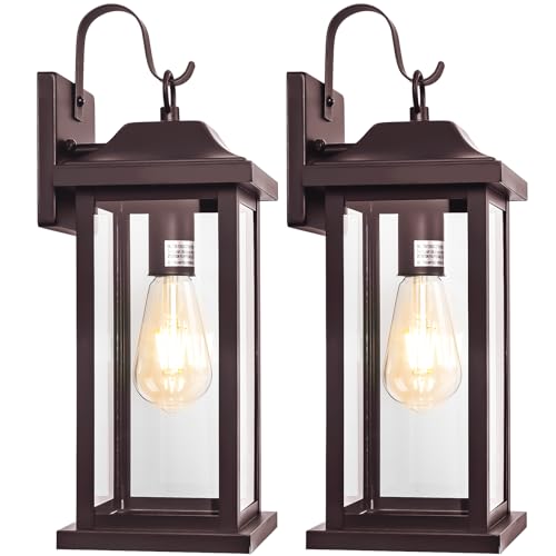 2 Pack Large Bronze Outdoor Light Fixtures for House (2 Count)