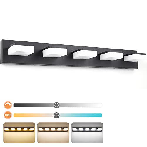 3 Colors Dimmable Black Vanity Light