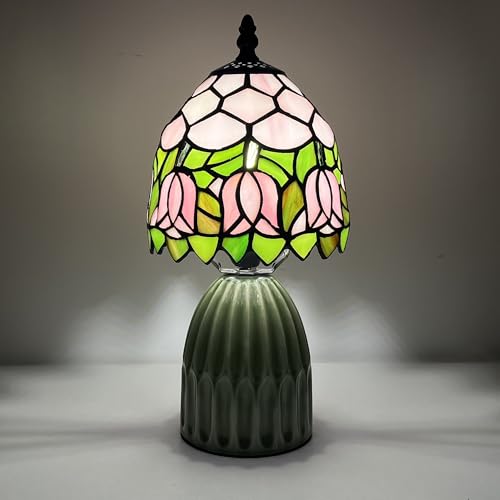 Stained Glass Mushroom Table Lamp 12.5 Inch
