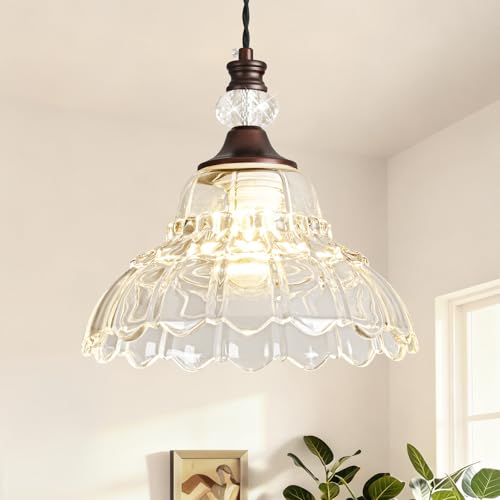 1 Piece Vintage Chandelier in Oil Rubbed Bronze Finish with Flower (1-Light / Oil-Rubbed Bronze)