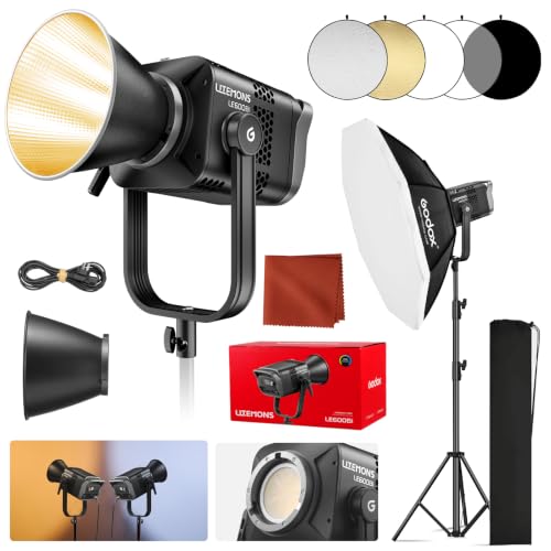 Litemons LE600Bi Kit Godox LE600BI Kit with Softbox Light Stand Black
