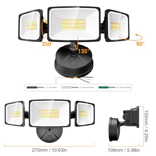 65W Smart Flood Light Outdoor (Black)