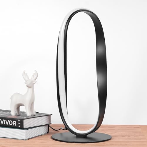 Black Circle LED Table Lamp