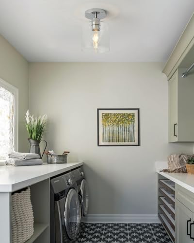 Chrome Semi Flush Mount Ceiling Light