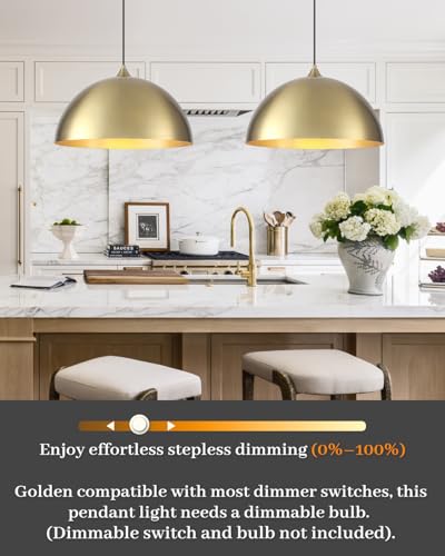 Gold Dome Pendant Light