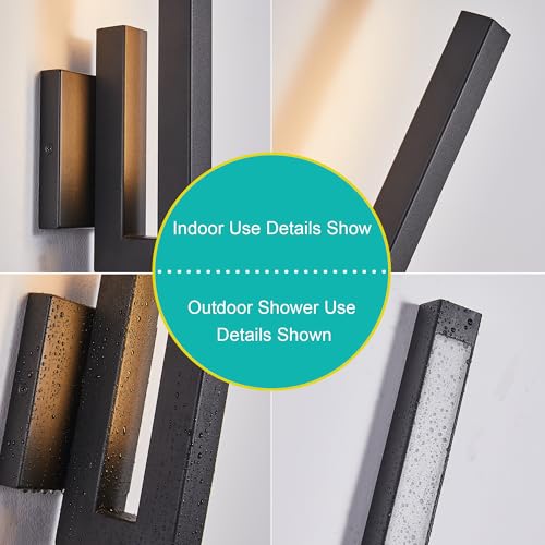 15" Ht Modern Minimalist Linear Outdoor Wall Light