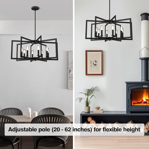 Modern Black Chandelier (8 Count)