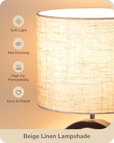 13.4" Small Wood Table Lamp