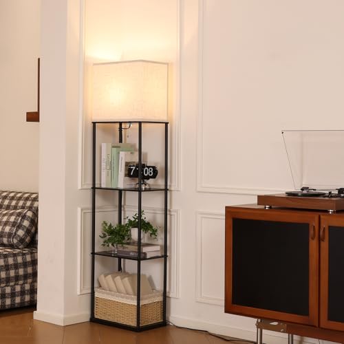Floor Lamp with Shelves
