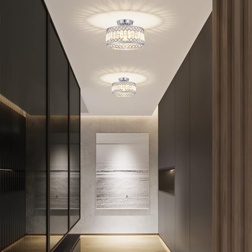 Crystal Chrome Ceiling Light