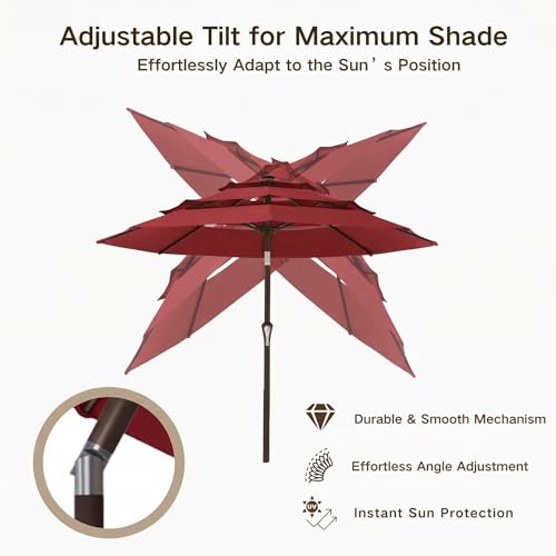 10ft 3 Tier Patio Umbrella