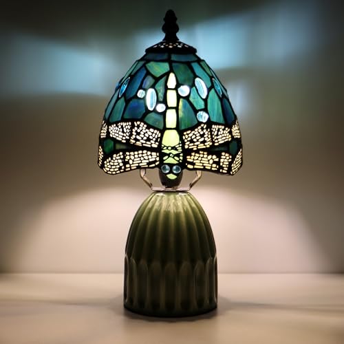 Stained Glass Mushroom Table Lamp 12.5 Inch