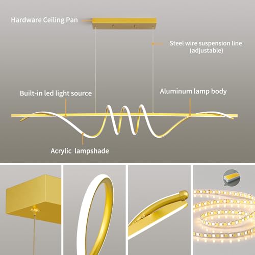 Modern Design Dimmable Desk Linear Pendant Light
