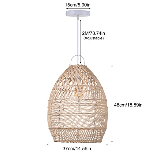 Boho Wicker Chandelier