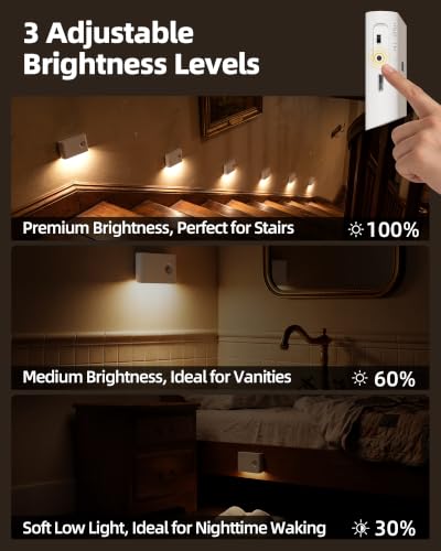 4 Pack Motion Sensor Night Lights Indoor (4 Count)