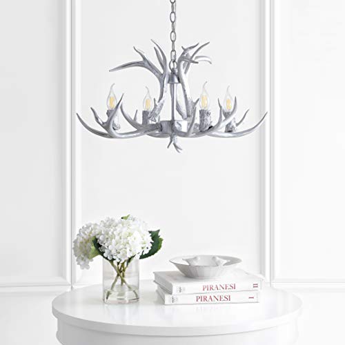 Eldora 4 Light Resin Antler Chandelier 26"