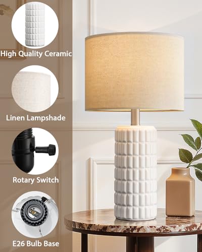 23" Single Modern Ceramic Table Lamp