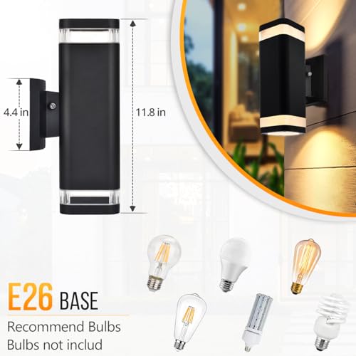 Dusk to Dawn Outdoor Wall Lights (2 Count)
