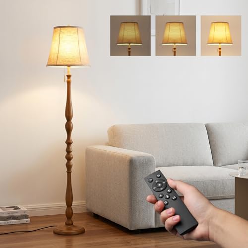 Wood Floor Lamp for Living Room (Walnut)