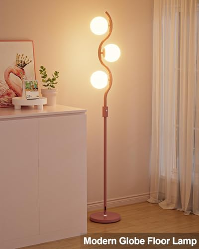 60IN Dimmable Pink Floor Lamp (3 Count)