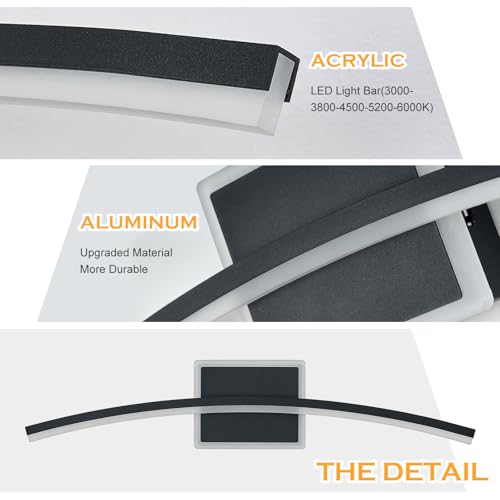Modern LED Wall Sconce Black Light Fixtures Over Mirror Modern Bath Wall Lighting for Bathroom