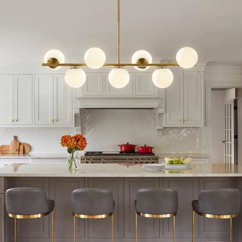 Lighting Modern Brass Linear Chandelier Pendant Light 7