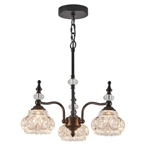 Modern 3 Light Chandeliers Black Kitchen Island Pendant Light for Farmhouse Living Room Bedroom Hotel