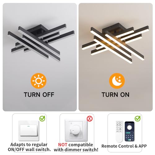 Modern LED Ceiling Light with Remote