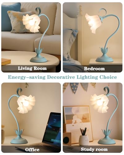 Flower Table Lamp Cute Desk Lamp for Bedroom Home Decor