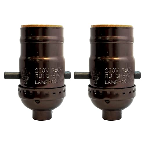 Push Through Lamp Socket for Incandescent or LED Bulbs (2 Count)