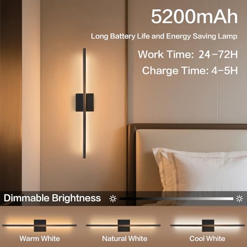 Rechargeable Wall Sconce Set of Two