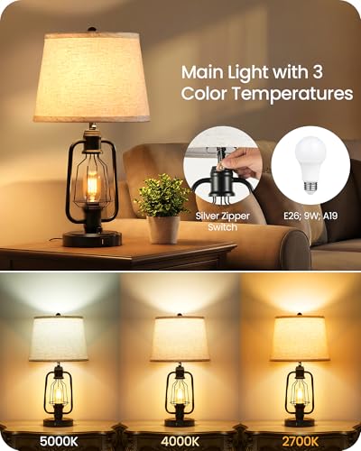 Farmhouse Table Lamps Set of 2 (2 Count)