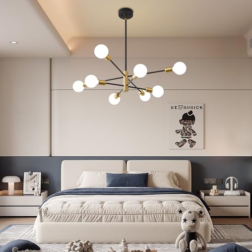 Chandeliers for Dining Room Black Gold 8