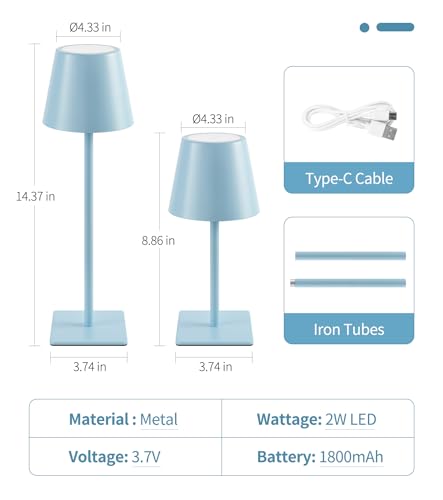 3 Pack Cordless Table Lamp
