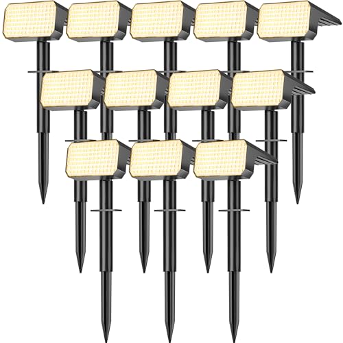 12 Pack Solar Spot Lights Outdoor Waterproof IP65 (12 Count)