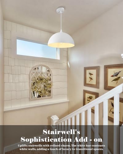 White Pendant Lights Kitchen Island 2 Pack