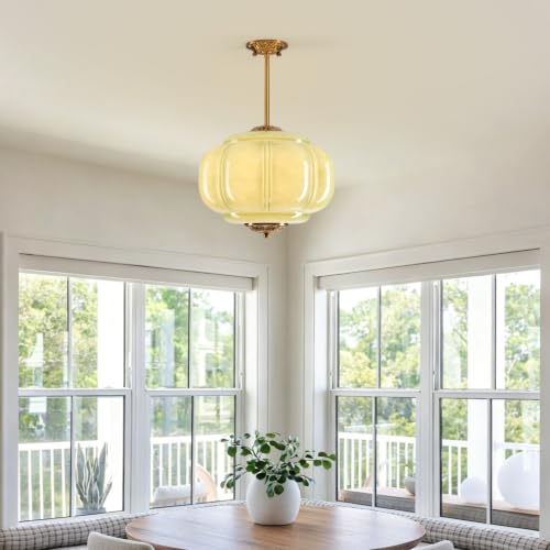 Semi Flush Mount Ceiling Light (Green 15")