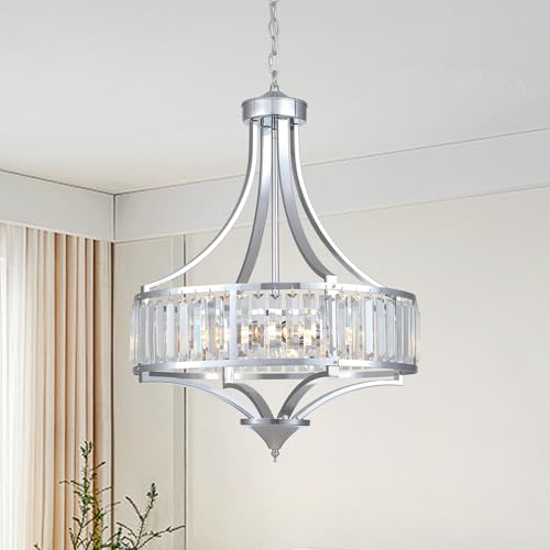 Modern Chrome Crystal Chandelier (5 Count)