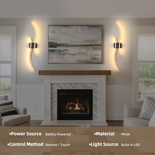 Wireless Wall Sconces Set of Two (2 Count)